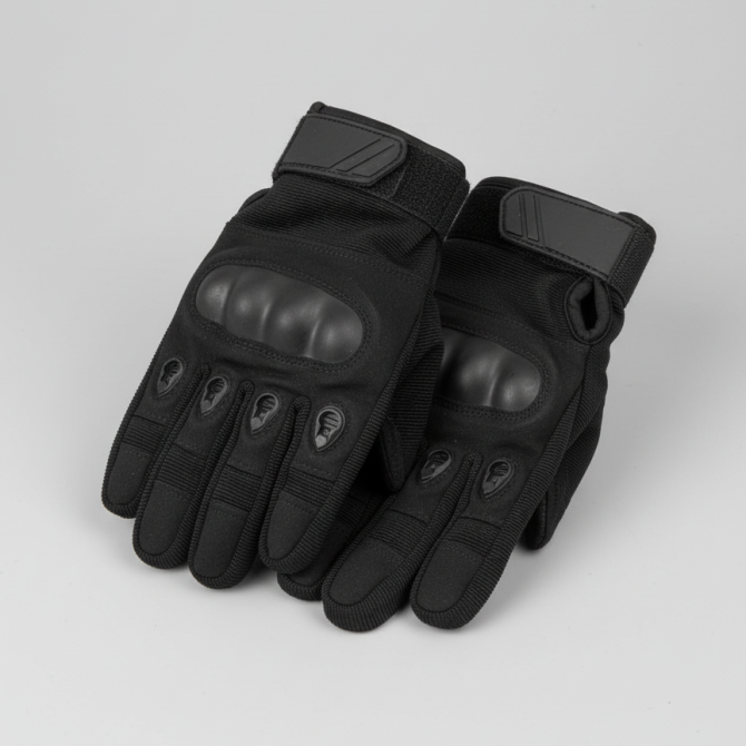 Black Tactical Sports Gloves - Pro Grade.