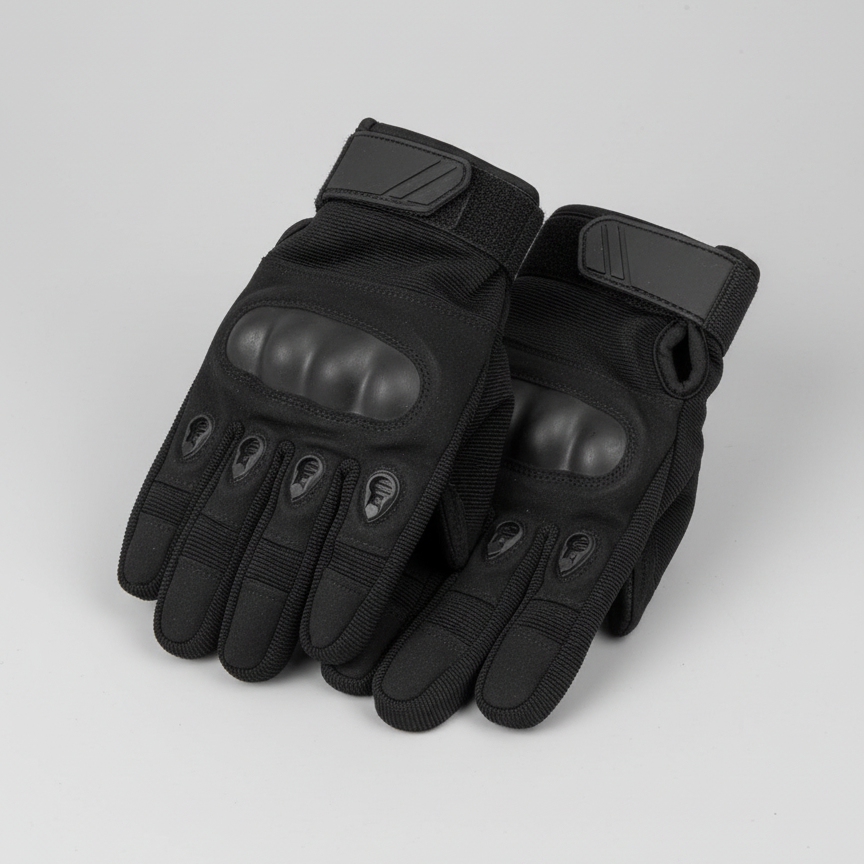 Black Tactical Sports Gloves - Pro Grade.
