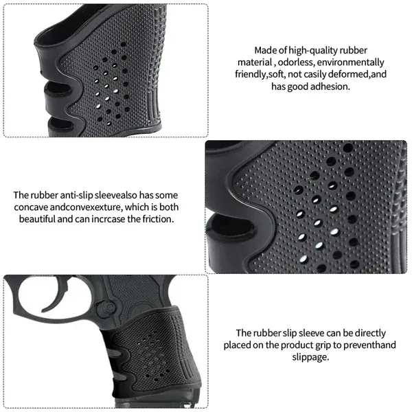 3 Pice Universal Rubber Grip for Handguns - Image 2
